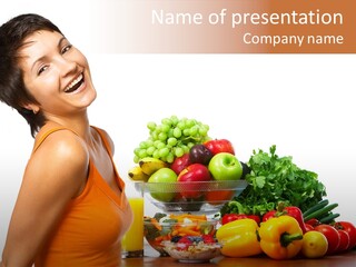 People Teeth Grape PowerPoint Template