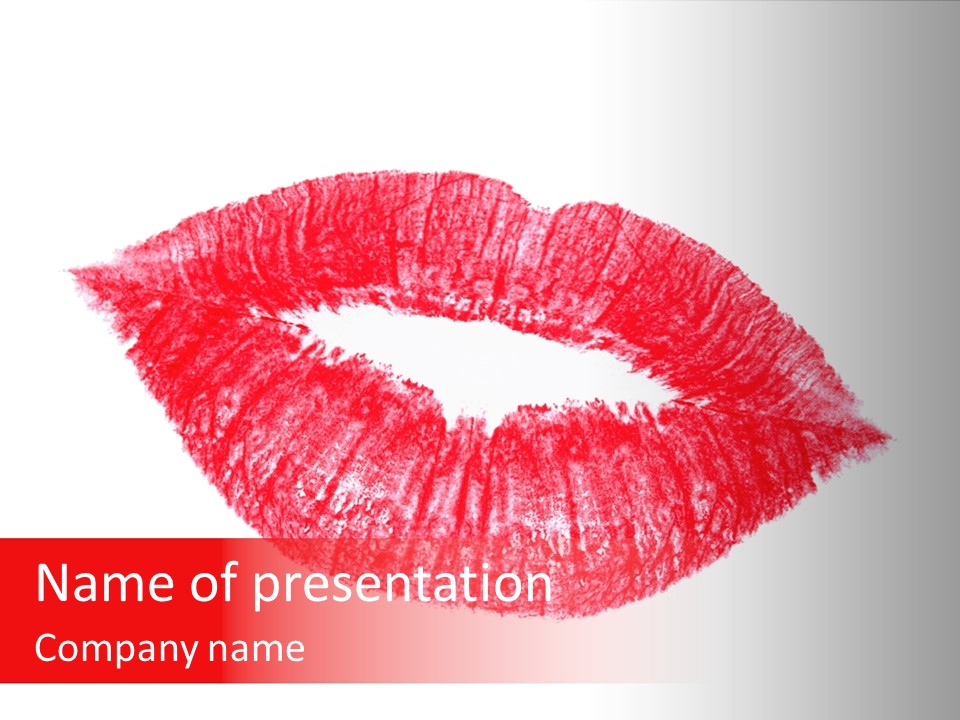 Kiss Gift Pink PowerPoint Template