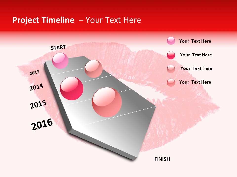 Kiss Gift Pink PowerPoint Template