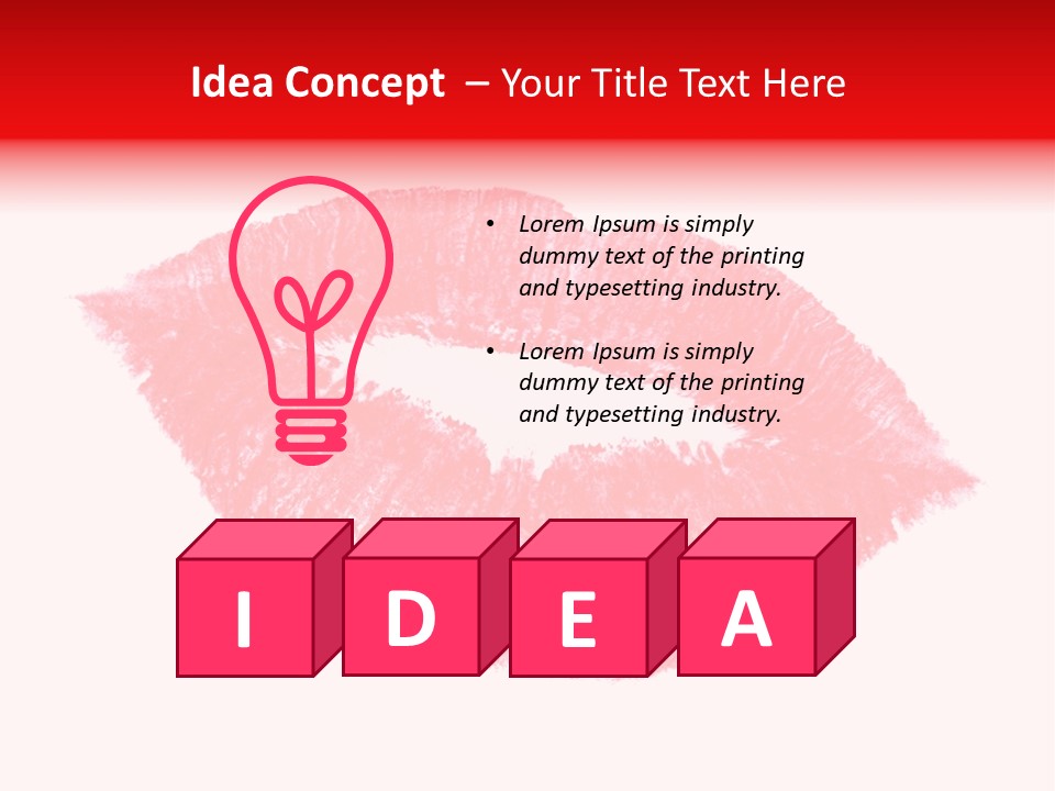 Kiss Gift Pink PowerPoint Template
