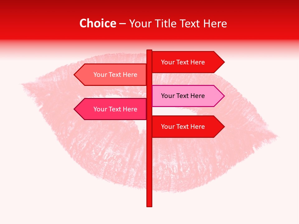 Kiss Gift Pink PowerPoint Template