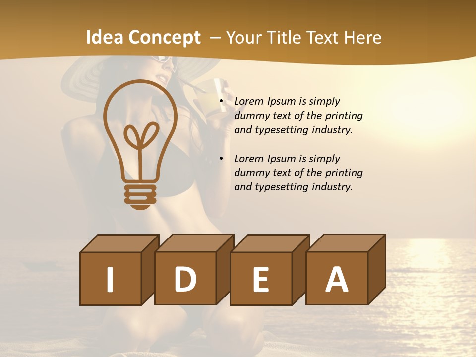 Wellness Closeup Breast PowerPoint Template