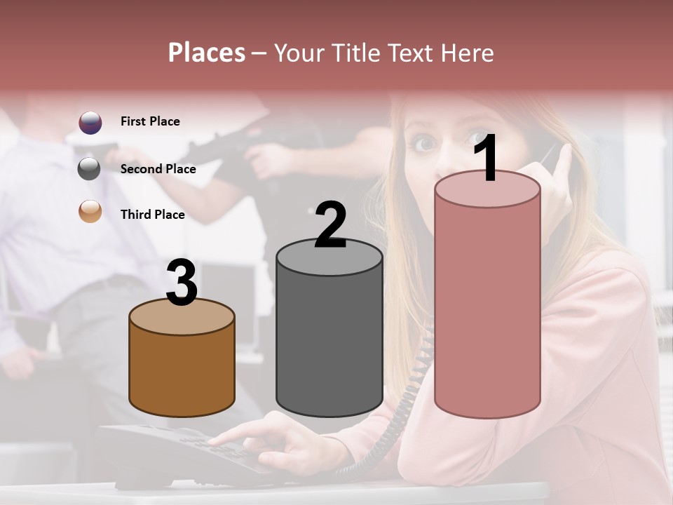 Telephone Armed People PowerPoint Template