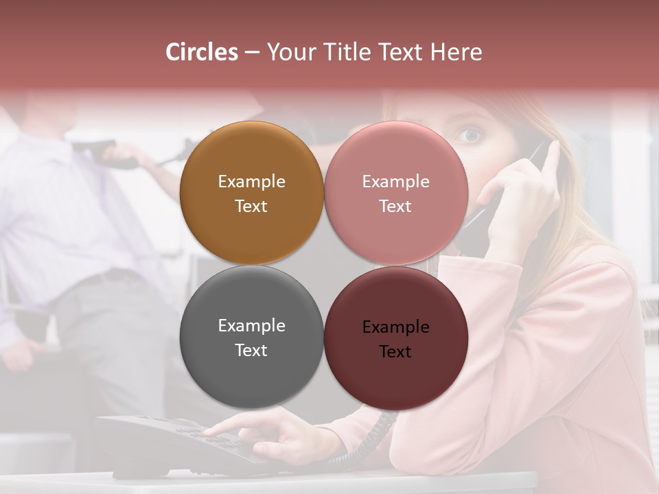 Telephone Armed People PowerPoint Template