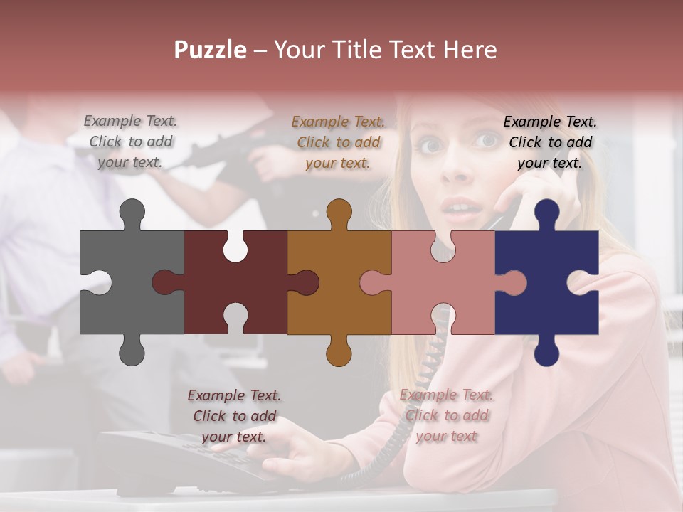 Telephone Armed People PowerPoint Template