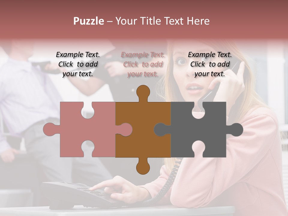 Telephone Armed People PowerPoint Template