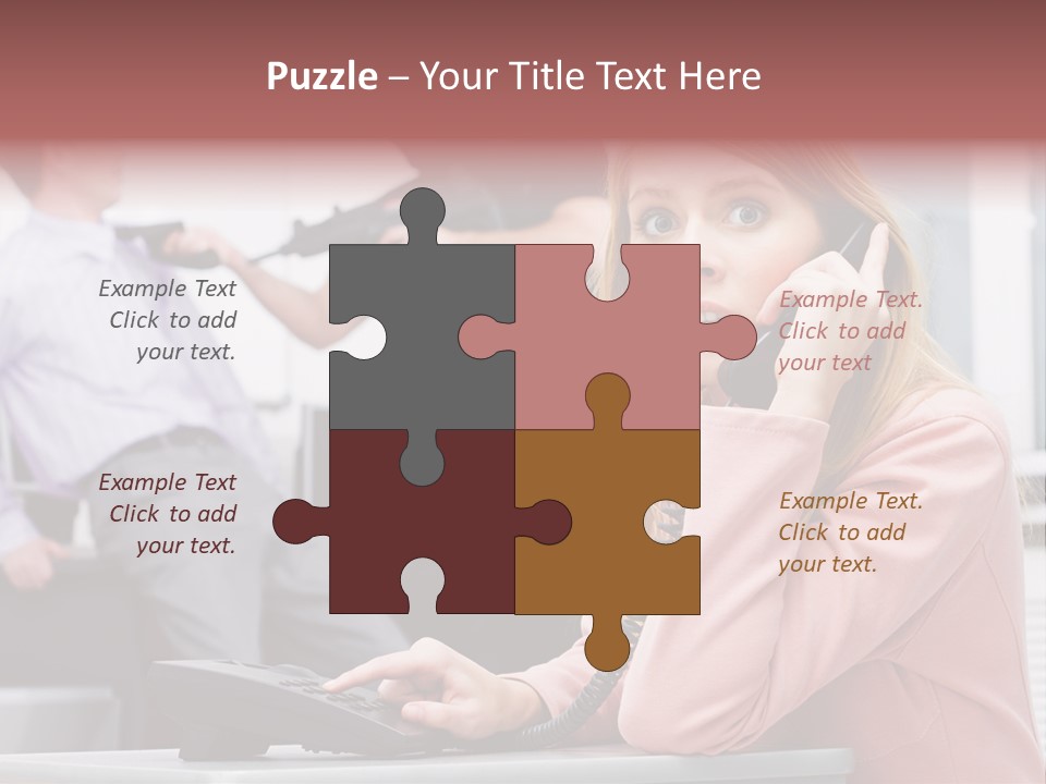 Telephone Armed People PowerPoint Template