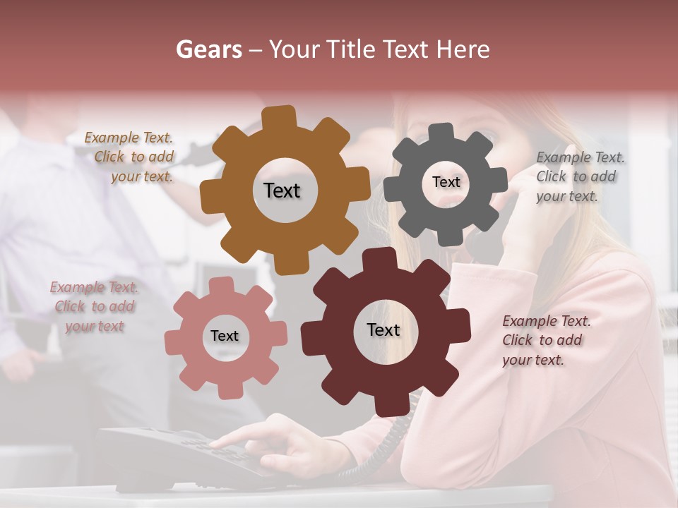 Telephone Armed People PowerPoint Template