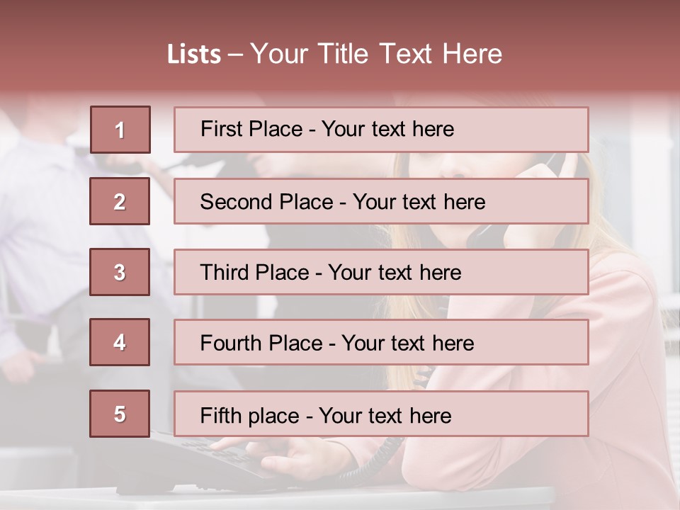 Telephone Armed People PowerPoint Template