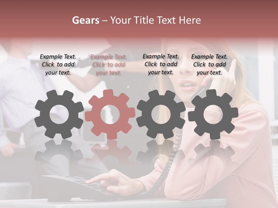 Telephone Armed People PowerPoint Template