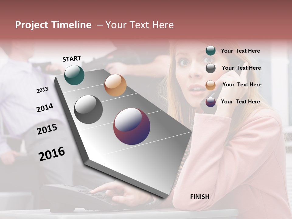 Telephone Armed People PowerPoint Template