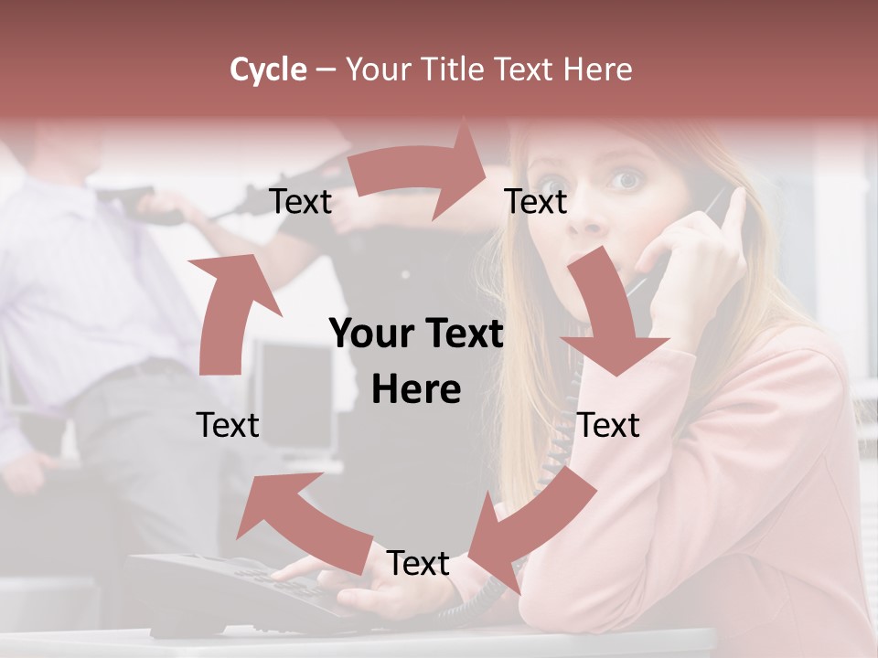 Telephone Armed People PowerPoint Template