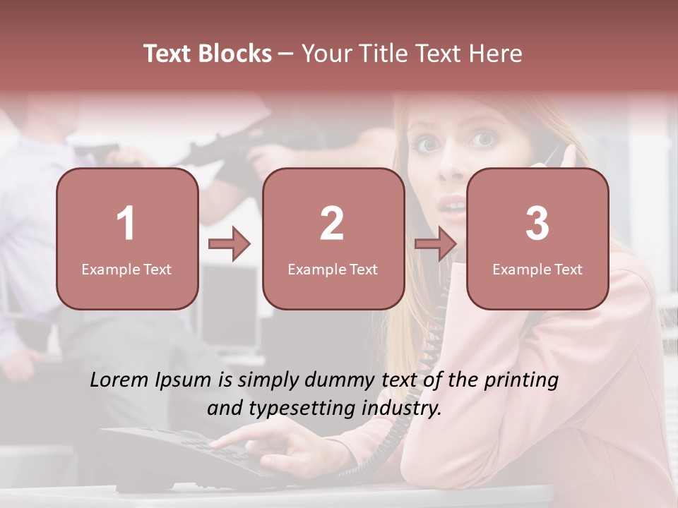 Telephone Armed People PowerPoint Template