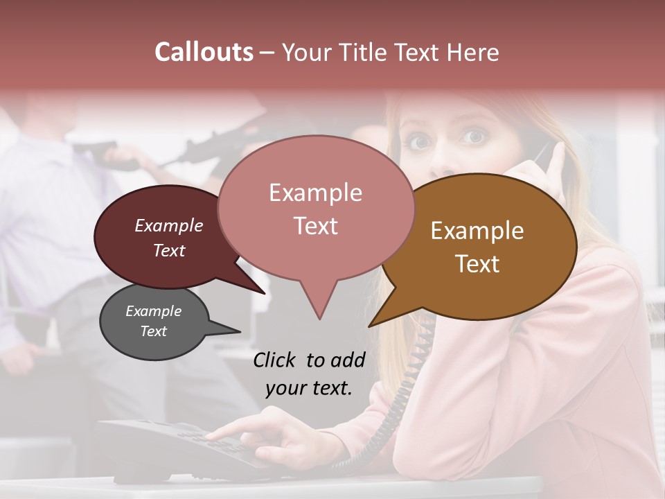 Telephone Armed People PowerPoint Template