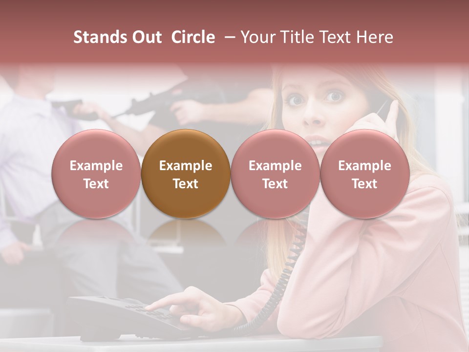 Telephone Armed People PowerPoint Template