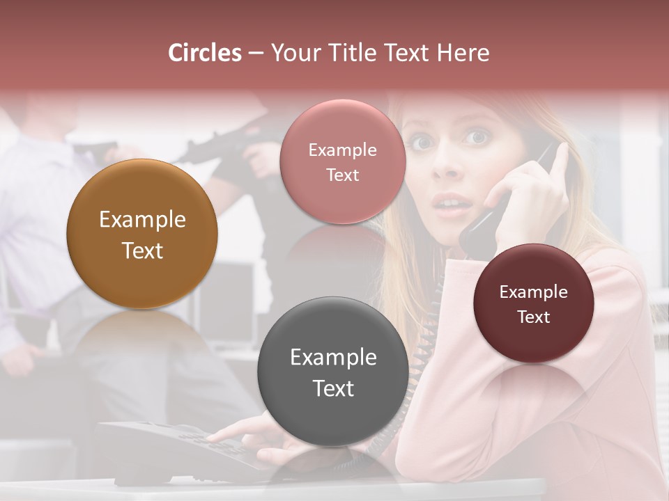 Telephone Armed People PowerPoint Template