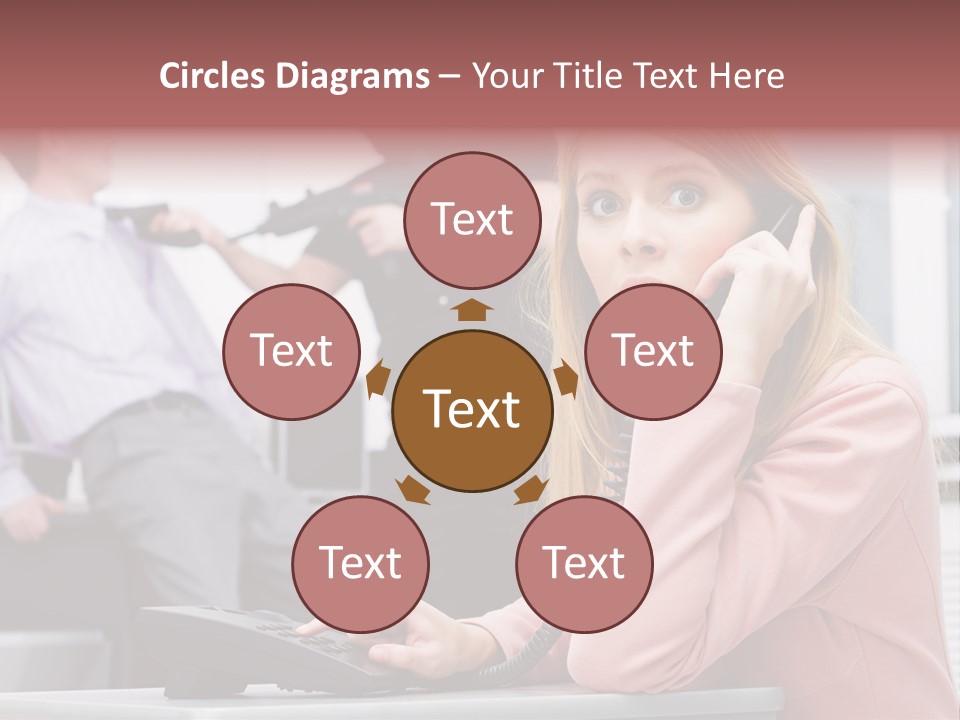 Telephone Armed People PowerPoint Template