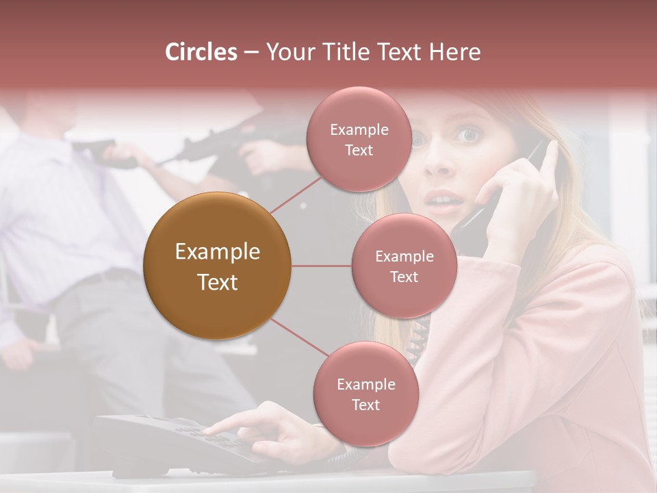 Telephone Armed People PowerPoint Template