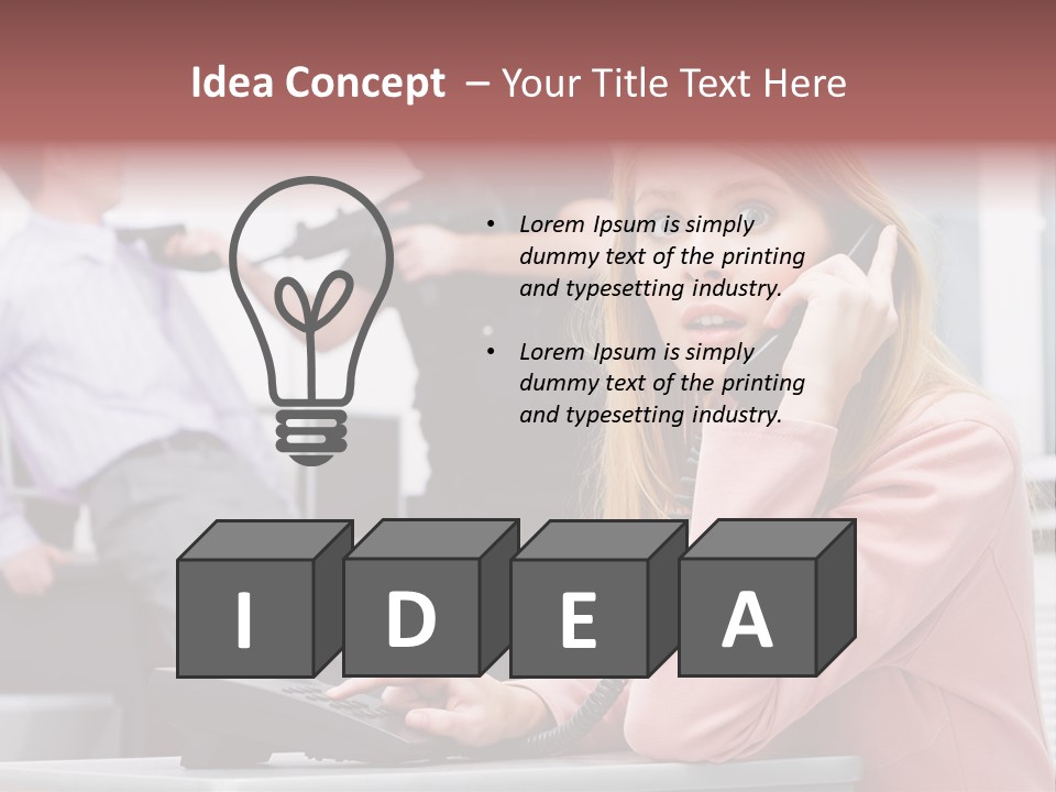 Telephone Armed People PowerPoint Template