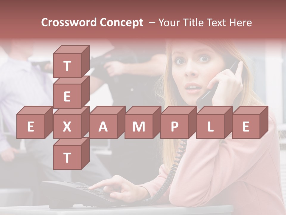 Telephone Armed People PowerPoint Template