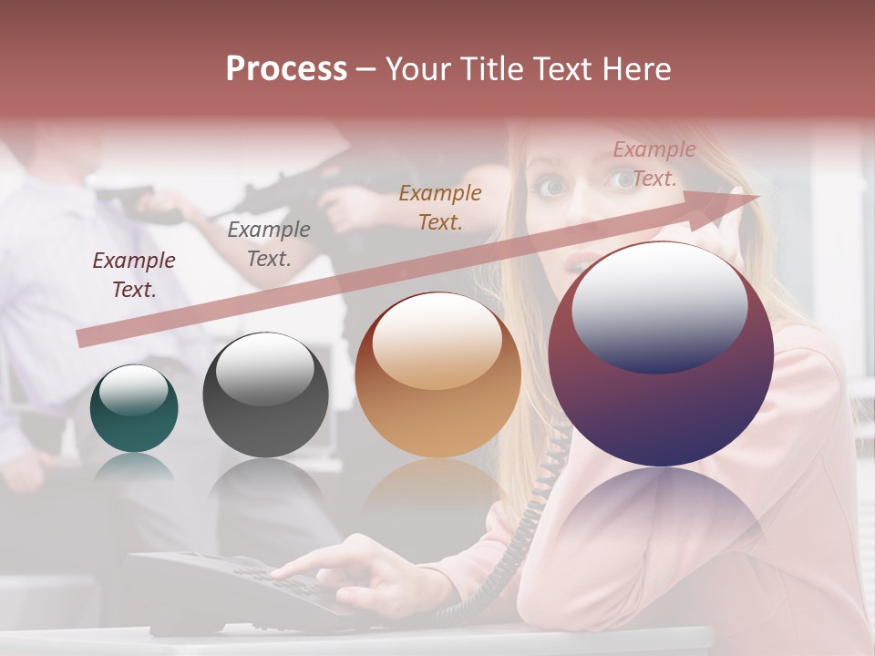 Telephone Armed People PowerPoint Template