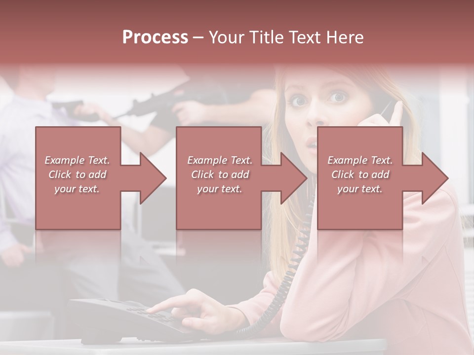 Telephone Armed People PowerPoint Template