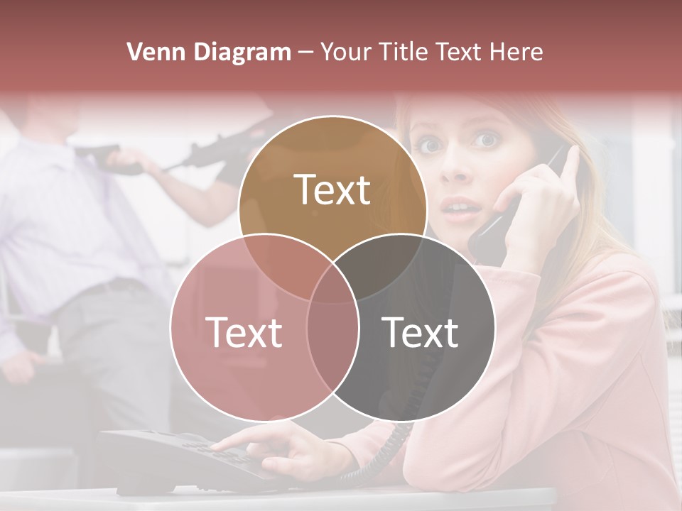 Telephone Armed People PowerPoint Template