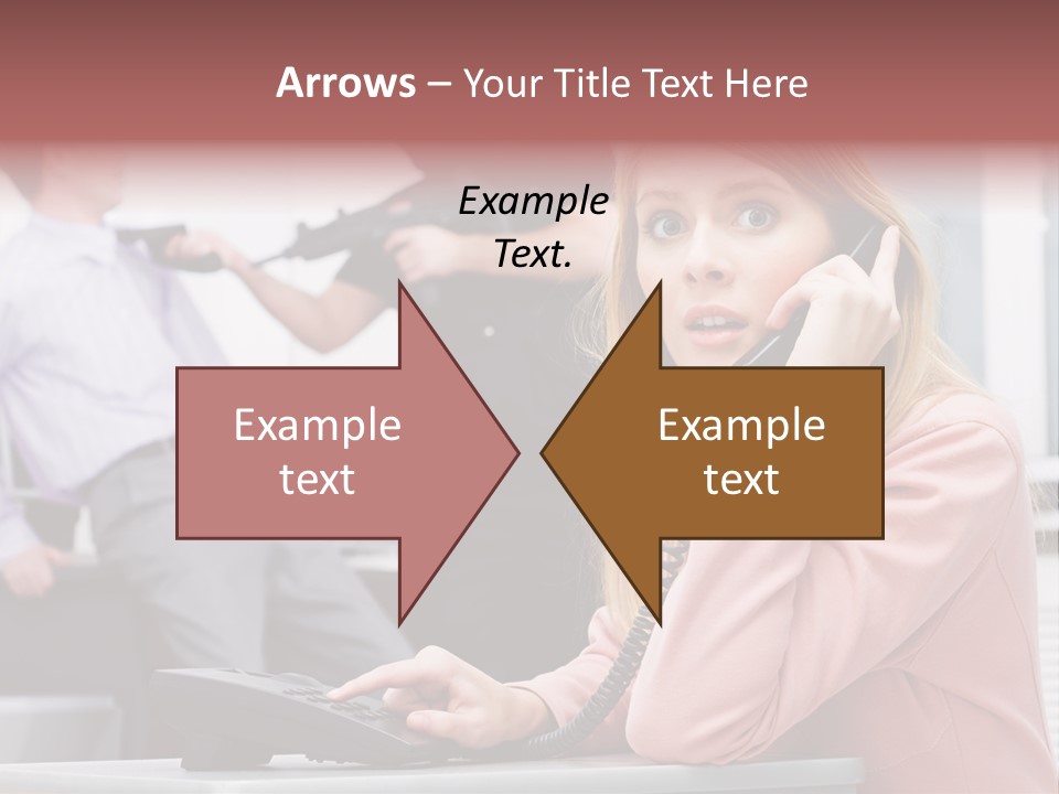 Telephone Armed People PowerPoint Template