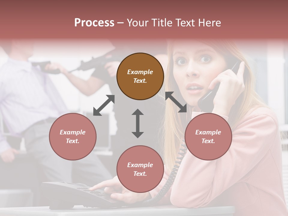 Telephone Armed People PowerPoint Template