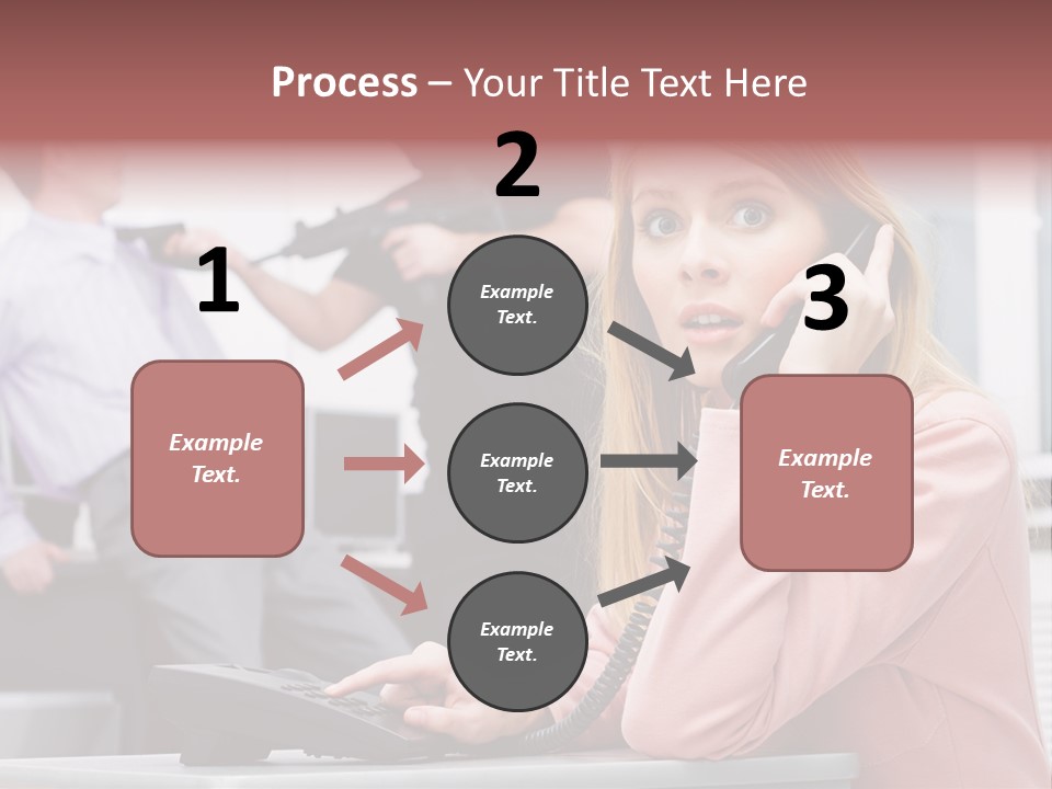 Telephone Armed People PowerPoint Template
