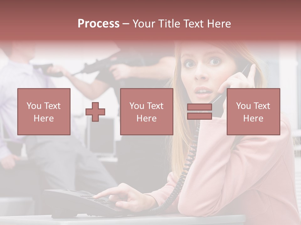 Telephone Armed People PowerPoint Template