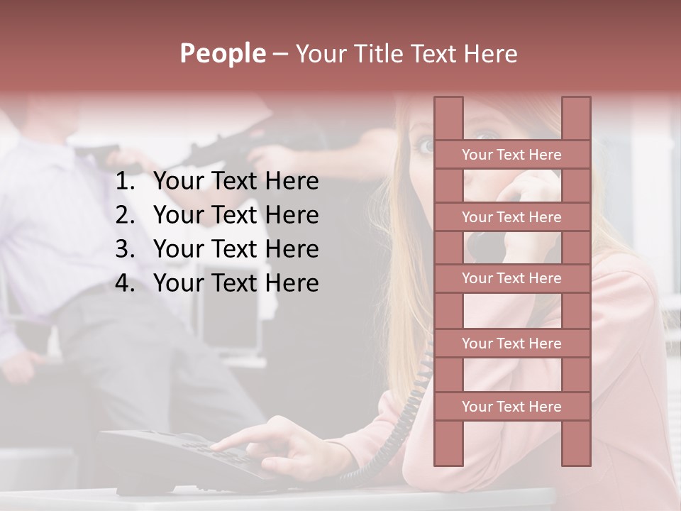 Telephone Armed People PowerPoint Template