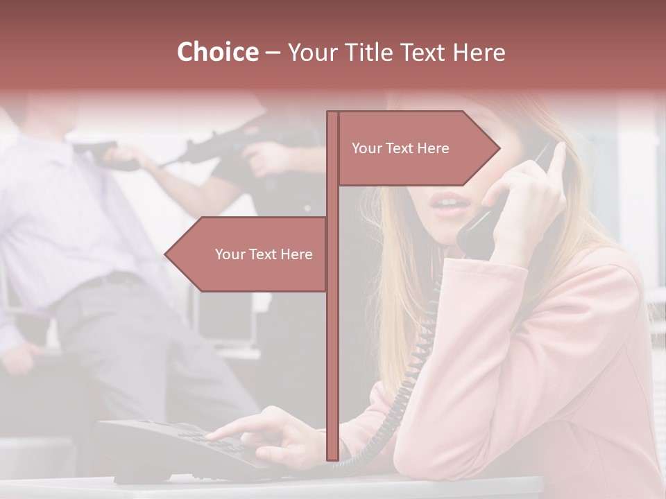 Telephone Armed People PowerPoint Template