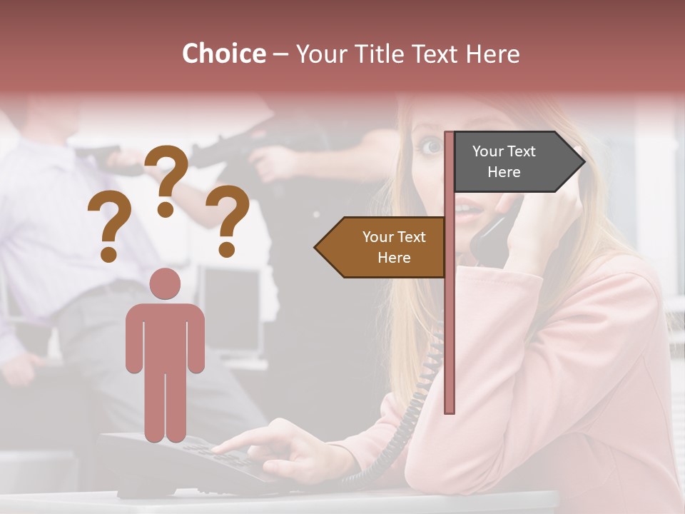 Telephone Armed People PowerPoint Template