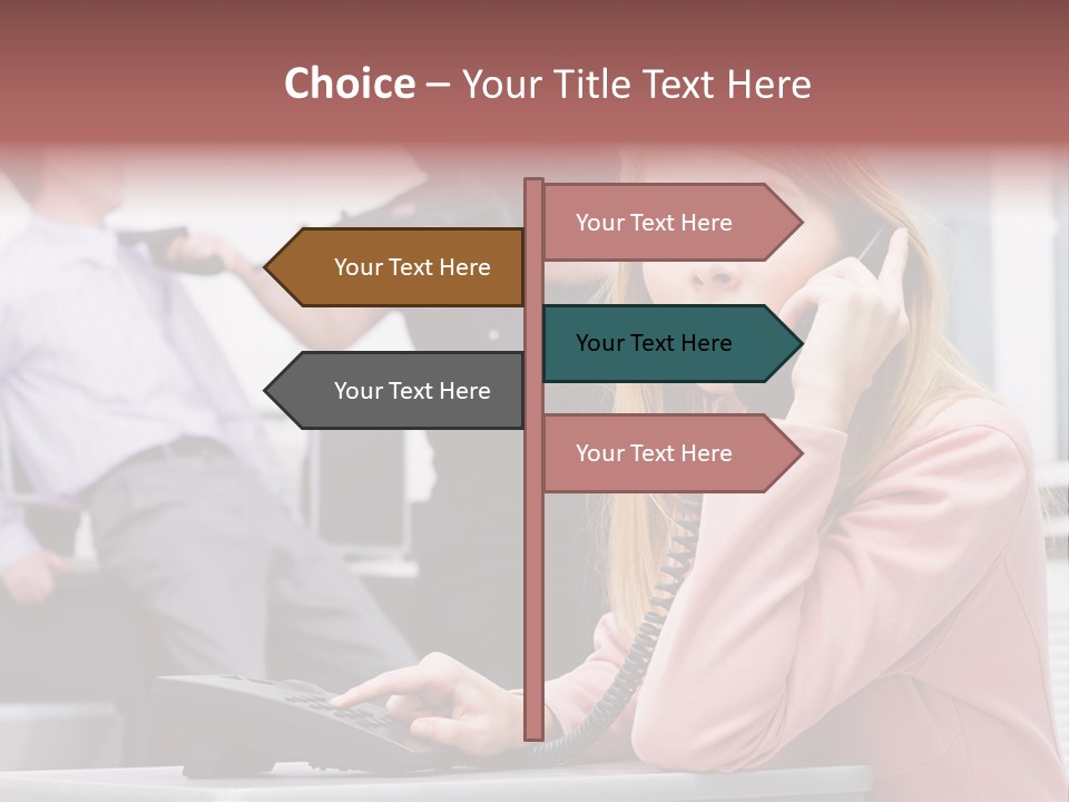 Telephone Armed People PowerPoint Template