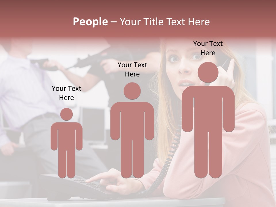 Telephone Armed People PowerPoint Template