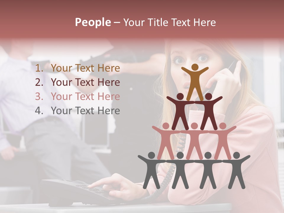 Telephone Armed People PowerPoint Template