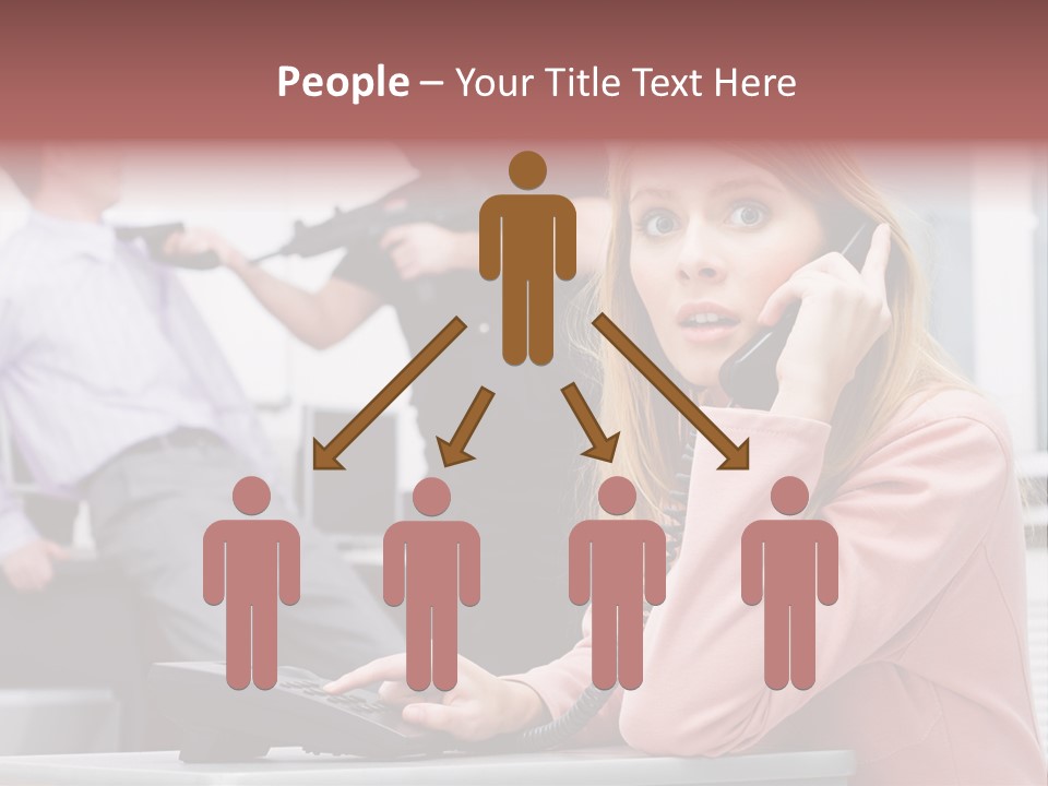 Telephone Armed People PowerPoint Template