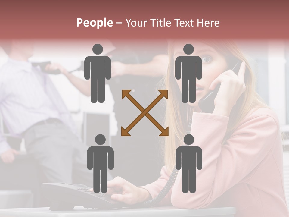Telephone Armed People PowerPoint Template