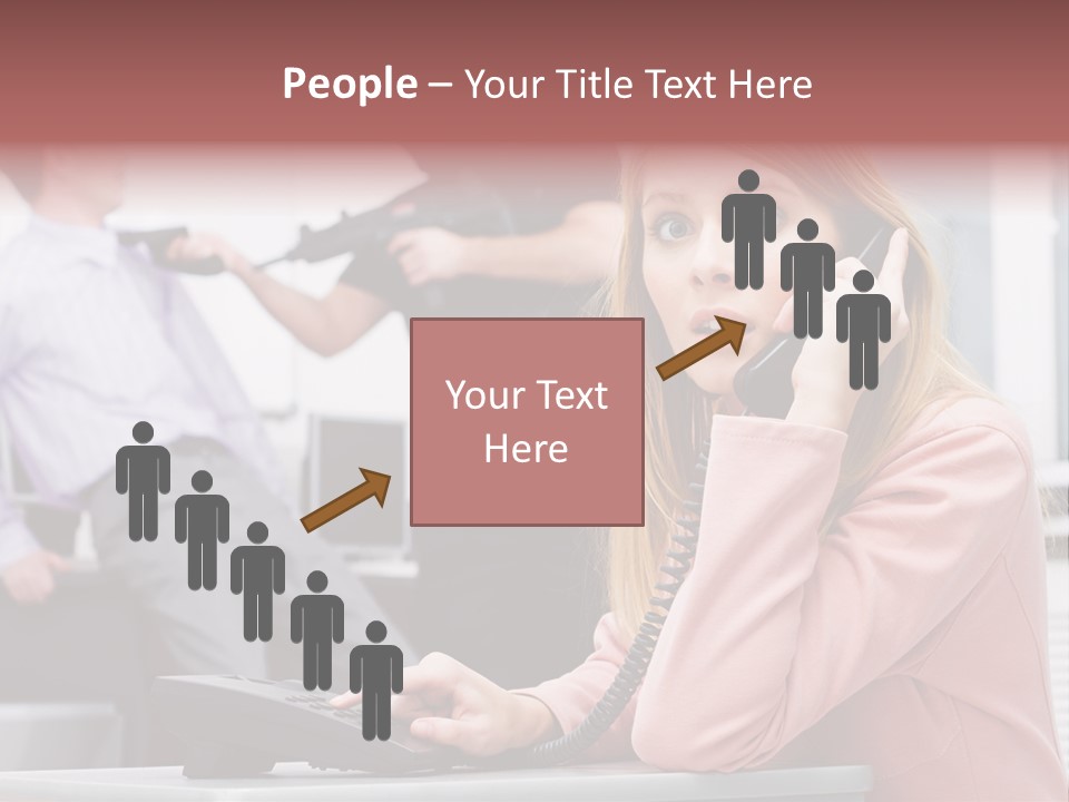 Telephone Armed People PowerPoint Template