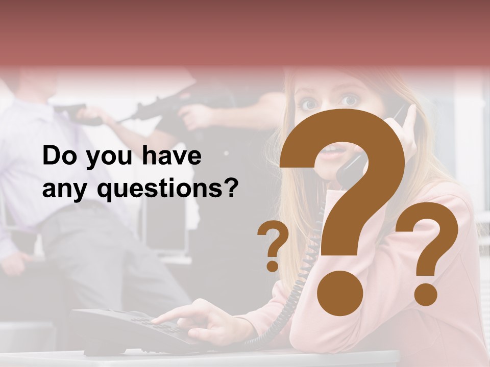 Telephone Armed People PowerPoint Template