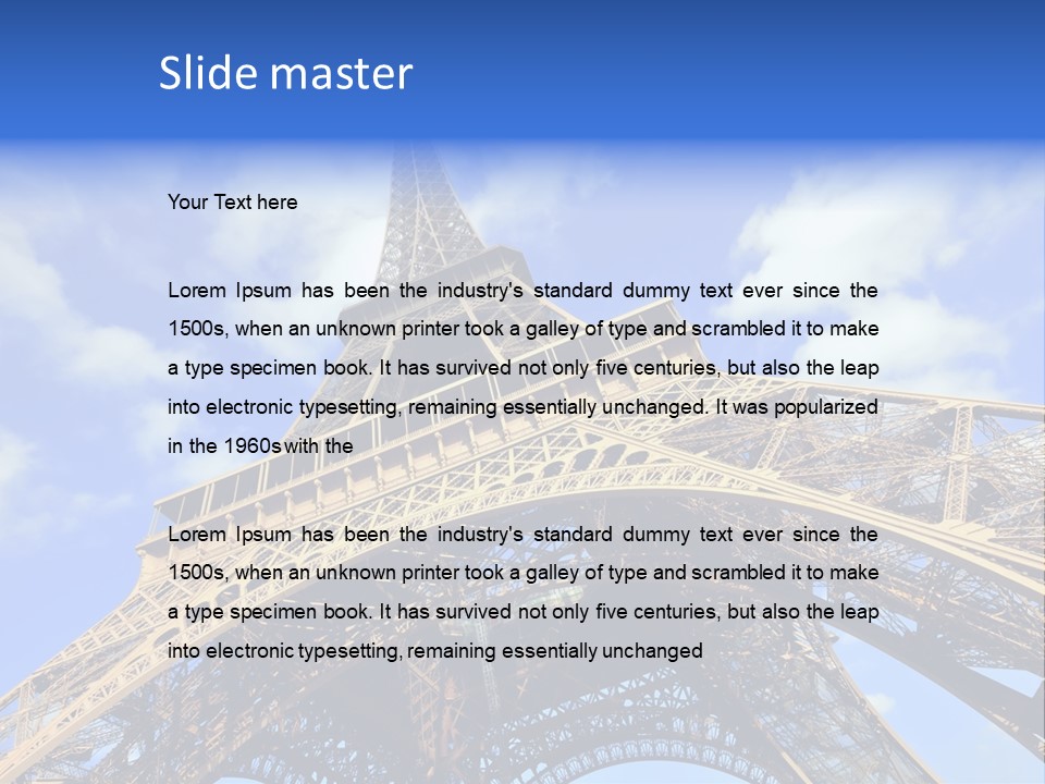 Paris Sky Travel PowerPoint Template