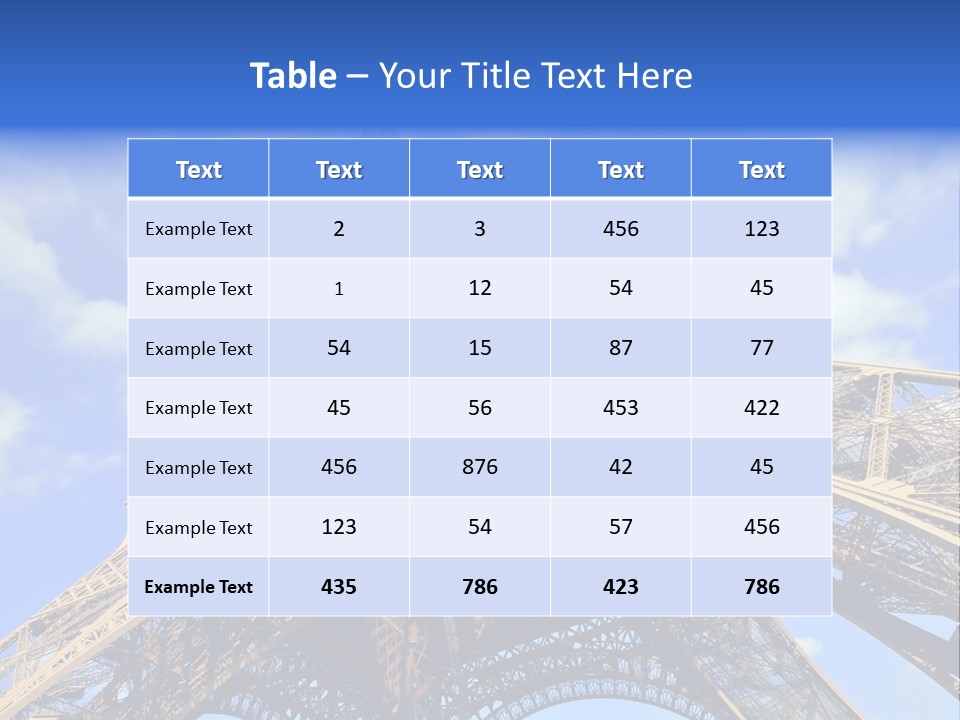 Paris Sky Travel PowerPoint Template