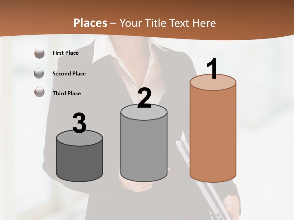 Portrait Caucasian Glamour PowerPoint Template