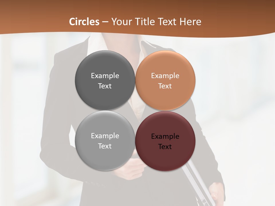 Portrait Caucasian Glamour PowerPoint Template