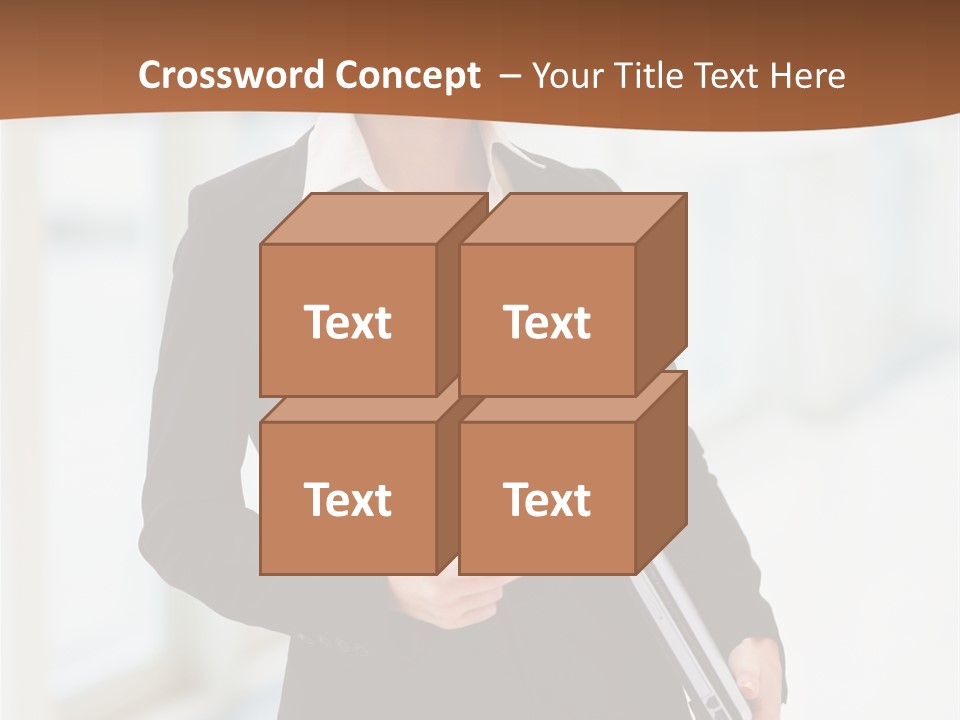 Portrait Caucasian Glamour PowerPoint Template