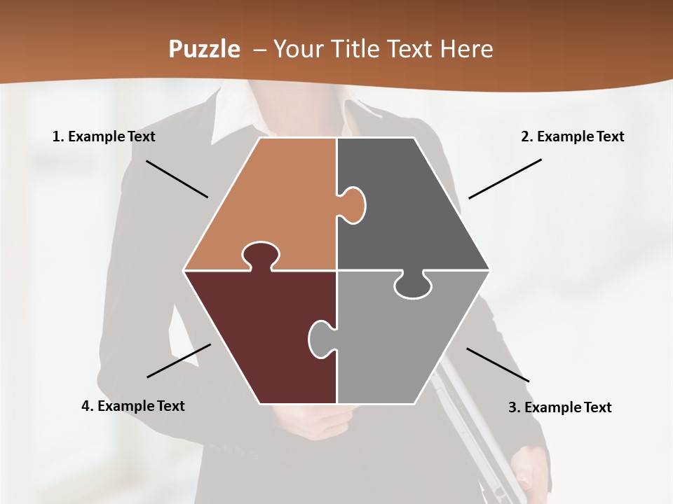 Portrait Caucasian Glamour PowerPoint Template