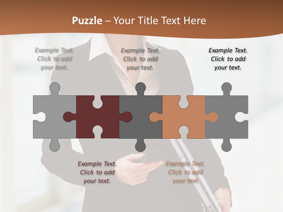 Portrait Caucasian Glamour PowerPoint Template