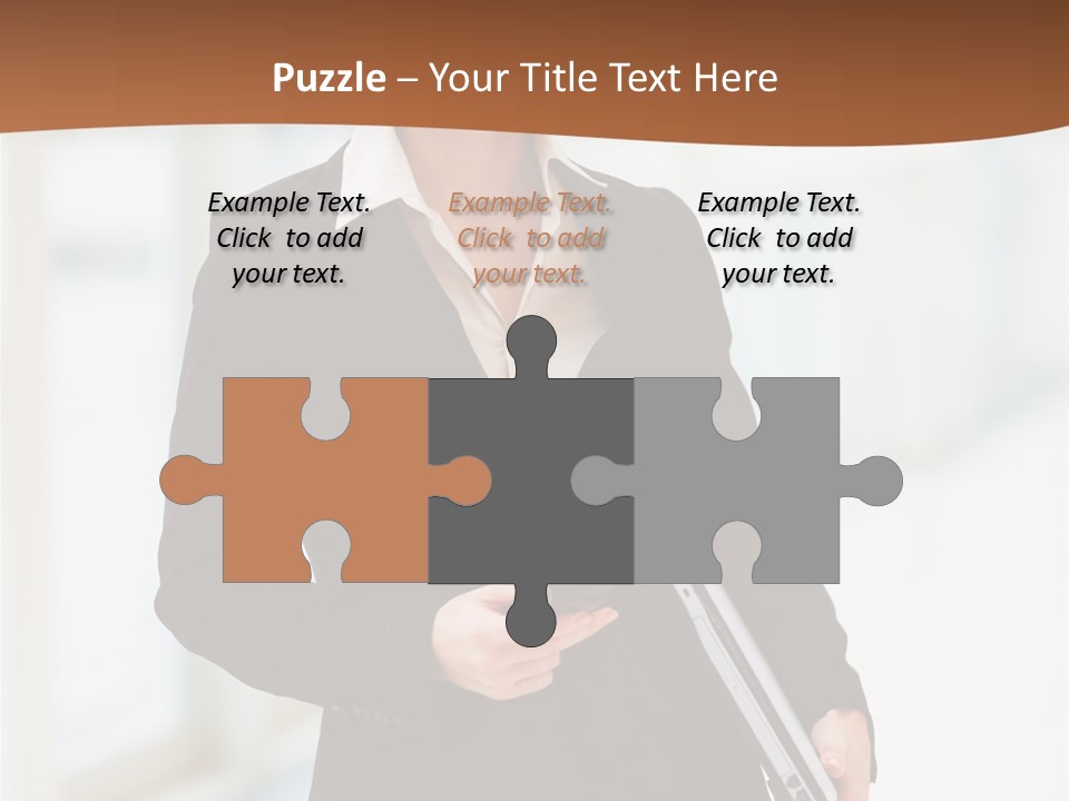 Portrait Caucasian Glamour PowerPoint Template