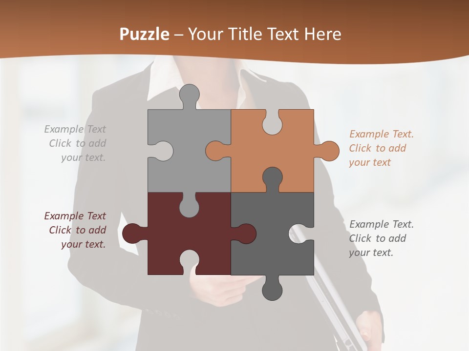 Portrait Caucasian Glamour PowerPoint Template